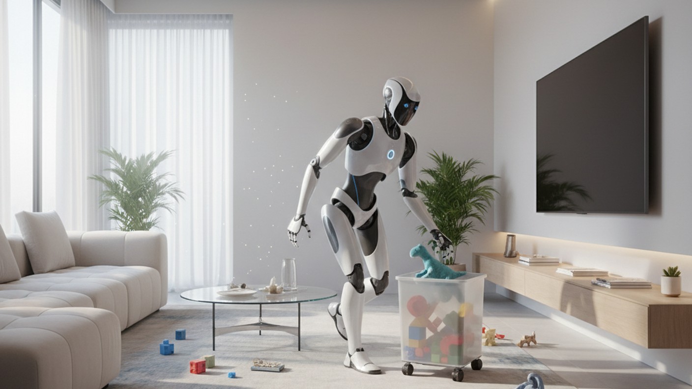 Figure AI Helix 02: Oturma Odanızı Temizleyen Tam Otonom Humanoid Robot